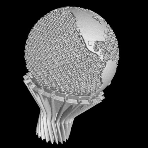 CT of 3D printed globe